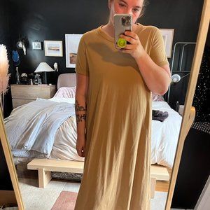 Uniqlo U 3/4 maxi minimalist dress NWT